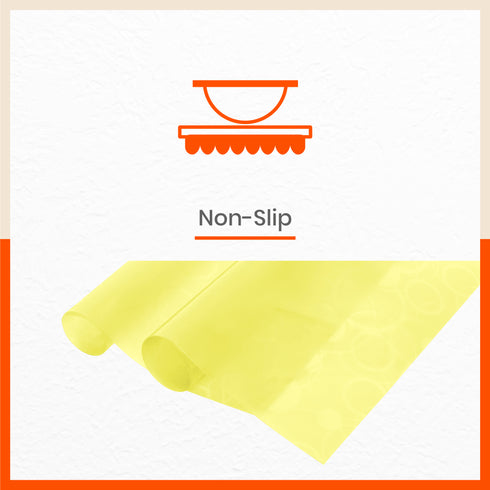 VIDA Multipurpose Circles Texture Fridge Mats |Yellow (45 cm X 30 cm 425 GSM)